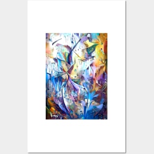 Abstract Flowers Posters and Art